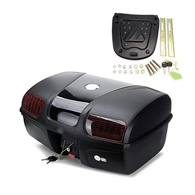  Equipaje maletero trasero universal para moto 47L sin LED negro Foto 1 de 4