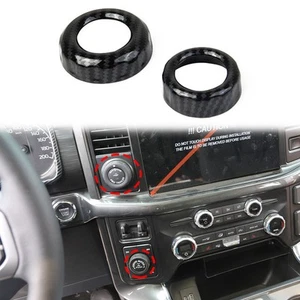 Carbon Fiber Style Air Conditioner Cover CD Button Knob Ring for Ford F-150 - Picture 1 of 5