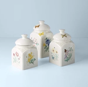 Lenox Schmetterlingswiese Küche 3 Stück Kanister Set Neu im Karton - Bild 1 von 2