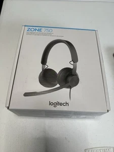 Logitech Zone 750 WIRED Noise Canceling Over-Ear  ONLY THE RIGHT SIDE WORKS - Picture 1 of 11
