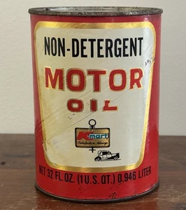 K-Mart Motor Oil Can 1 quart metal graphic MICHIGAN - Picture 1 of 5