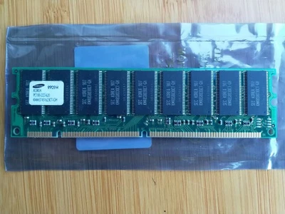Samsung 9909H KMM374S1623CT-GH PC100 ECC 128MB SDRAM Memory Retro B - Image 1 of 3