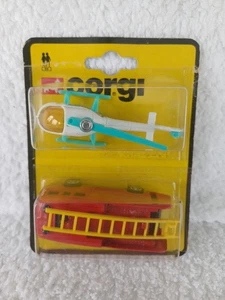 Corgi Juniors 1981 Twin Pack With ERF Fire Tender And Police Helicopter 1/64 - Picture 1 of 9