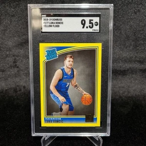 2018-2019 NBA Luka Doncic Rated Rookie Yellow SGC 9.5 Donruss Lakers Colour - Picture 1 of 4