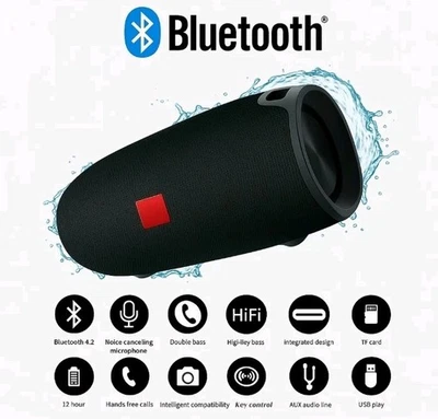 CASSA BLUETOOTH SPEAKER PORTATILE IMPERMEABILE ANDROID IOS ALTOPARLANTE MINI USB - Immagine 1 di 2