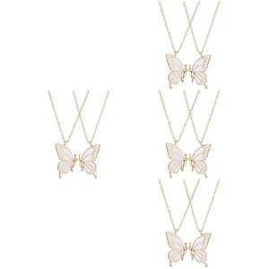 4 Pairs Mädchen Kette Modeschmuck Magnetische Freunde - Bild 1 von 12