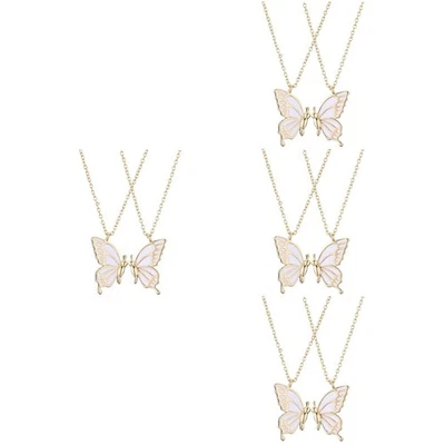 4 Pairs Mädchen Kette Modeschmuck Magnetische Freunde - Bild 1 von 4
