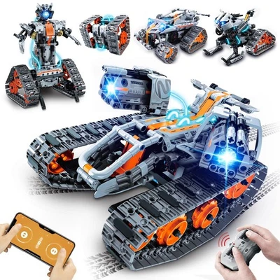 5 in 1 STEM Building Set with LED Light - APP & Remote Controlled Cars Buildi... - Image 1 of 4