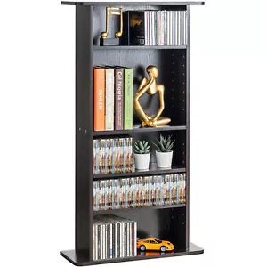 VEVOR Meuble de Rangement Multimédia 5 Niveaux Étagère pour DVD 240 CDs Réglable - Zdjęcie 1 z 12