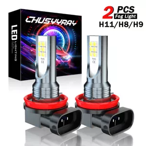 For Hyundai Azera 2006-2017 Tucson 2016 2017 2018 H11 LED Fog Lights 6000K Bulbs - Foto 1 di 11