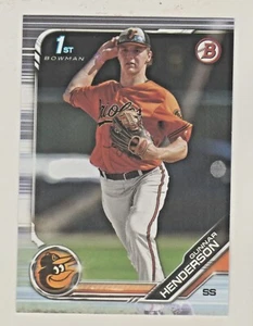 2019 Bowman Draft #BD-22 GUNNAR HENDERSON RC Rookie 1ST BOWMAN QTY AVAILABLE - Picture 1 of 4