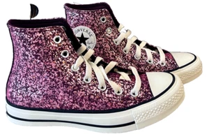 Converse Chuck Taylor Mujer Talla 6.5 All Star Hi Orchid Abyss Brillo NUEVO Púrpura - Imagen 1 de 15