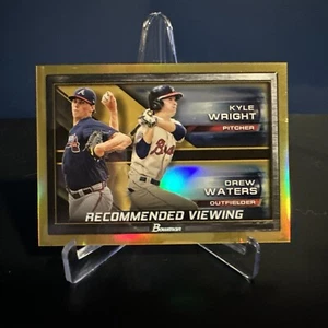 Bowman Draft 2017 refractor dorado de visualización recomendado D.Waters y Kyle Wright/50 - Imagen 1 de 11