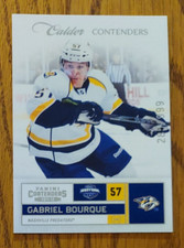 Gabriel Bourque (Predators) 2011-12 Panini Contenders hockey #265 ROOKIE /999