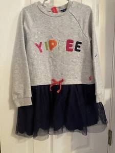 Joules Yippee Sweatshirt Dress - Girls Size 6 - Picture 1 of 8