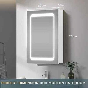 Spiegelschrank Bad Mit Led Beleuchtung,50x13x70 cm Badezimmer Badezimmermöbel DE - Bild 1 von 8