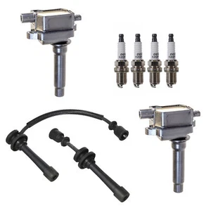 Denso 2 Ignition Coils Wire Set & 4 U-Groove Design Spark Plugs Kit For Kia 2.0L - Picture 1 of 1