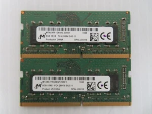 Micron 16GB (2x8GB) PC4-2666V-SA2-11 DDR4 SODIMM RAM  Kit MTA8ATF1G64HZ-2G6E1 - Picture 1 of 1