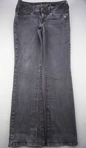Women 2013 American Eagle Jean Kick Boot Stretch Low Rise Black Sz 6 (Msr 30x30) - Picture 1 of 8