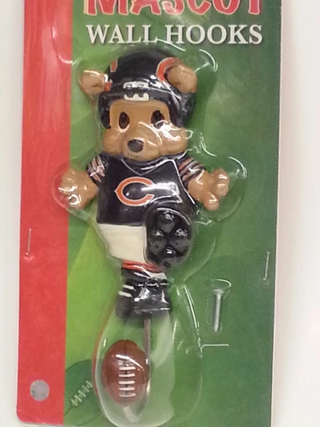 NFL, Chicago Bears Mascot Wall Hook, NEW Cover