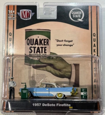2024 M2 MACHINES, 1957 DESOTO FIREFLITE, CHASE DIORAMA, QUAKER STATE R04 24-16 - Image 1 of 4
