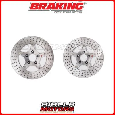 KIT DISCHI FRENO BRAKING HARLEY DAVIDSON FXDWG DYNA WIDE GLIDE ABS 1690 2015 -   Foto 1 de 4