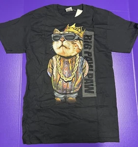 Big Paw Paw Crown King Coogi Sweater Biggie Smalls Cat Men's SMALL T Shirt - Picture 1 of 1