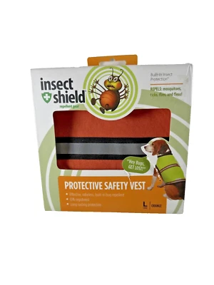 NUEVO Chaleco de Equipo de Seguridad Protector Repelente de Insectos para Perros - Grande 13.5" Foto 1 de 3