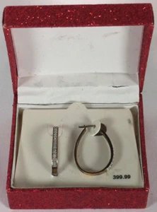 Ohrringe Sterlingsilber Gold über Silber 1/2 Gesamtkarat Gewicht - Bild 1 von 5