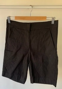SCANLAN & THEODORE Women's Black Linen Blend Shorts - Size 8 - Picture 1 of 4
