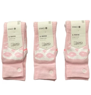 Calcetines Stance X Misfits Snow Over The Calf Rosa Blanco W758C18MSW Talla S (3 PARES) Foto 1 de 4