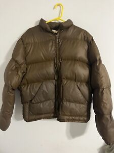 Vintage Walls Blizzard Pruf Jacket Mens Large Brown Down Made In USA Puffer