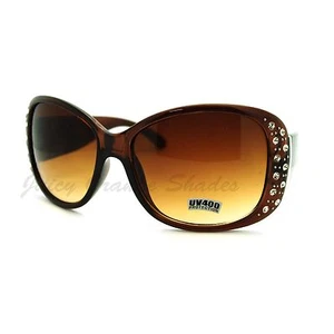 Women's Fashion Sunglasses Oversize Thick Frame Rhinestones - Picture 1 of 21