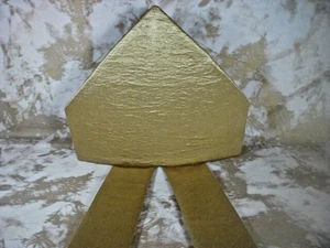 Mitra Bishop's, VESTMENT, DORADO (aplastado, espalda crepé) satinado, estilo personalizado - Imagen 1 de 3