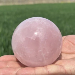 0.59kg Natural Rose Quartz Crystal Ball Quartz Crystal Sphere Decor gift 75mm - Picture 1 of 21