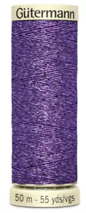 Gutermann Metallic effect Thread, 50m 55 yd - 571 Purple - Picture 1 of 1