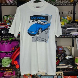 Vtg 1989 Chevrolet Corvette ZR-1 Muscle Car Tshirt Tee Single Stitch USA Large - Bild 1 von 4