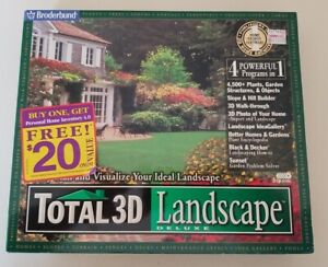 Broderbund Total 3D Landscape Deluxe PC Software, NEW Big Box, 5 CD Roms