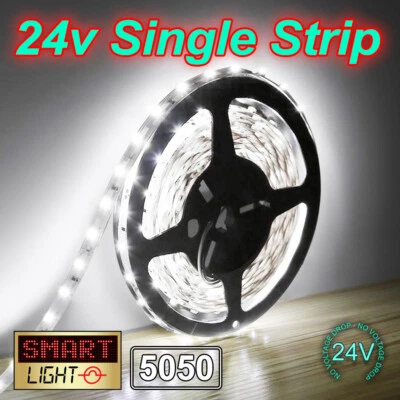 24V WHITE 1M-20M LED Light Strip Tape XMAS Cabinet Kitchen Lighting WATERPROOF - Image 1 of 4