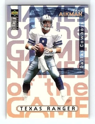 1997 Collector's Choice Texas Rangers Troy Aikman Dallas Cowboys #60 - Image 1 of 2