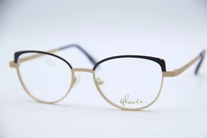 NUEVOS ANTEOJOS AUTÉNTICOS GLACEE MOD GL6902 C1 DORADO AZUL MARINO BORDE COMPLETO OJO DE GATO 49-18 - Imagen 1 de 4