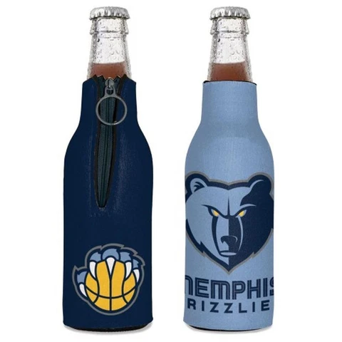 Memphis Grizzlies 12oz Two Sided Bottle Cooler [NEW] NBA Can Holder Foam Koozie Cover