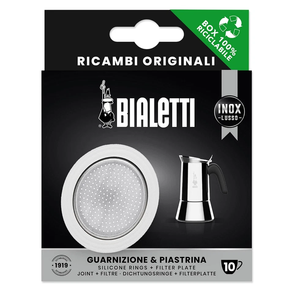 BIALETTI FILTER & DICHTUNG VERSIEGELUNG 10 TASSEN VENUS KITTY MUSA ESPRESSOMASCHINE