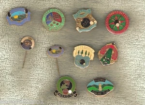 #D6. TEN(10) BOWLING CLUB LAPEL BADGES & PINS - Picture 1 of 1