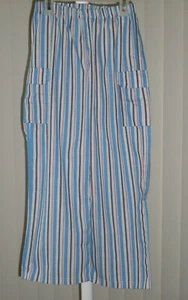 Boys Sleep Pants Pajama Bottoms Blue Stripe New Size 6 - Picture 1 of 2