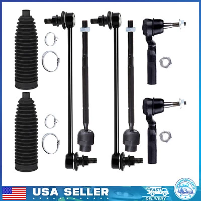 Front Tie Rod Ends Sway Bars Bellow Boots For 2005-2010 Saturn Aura Pontiac G6 - Image 1 of 4