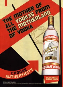 2007 Stolichnaya Stoli Wodka Mutterland 1-seitige MAGAZIN AD - Bild 1 von 1