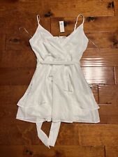 Francesca's Mi Ami Textured Mini Dress NWT $56 White Sz Medium Boutique