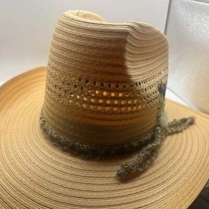 Amazing Vintage NEW 1950s Texas Hats Straw Cowboy Hat Size 6 3/4 - Picture 1 of 9