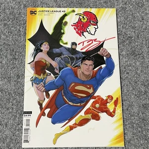 Justice League 42 JANIN Variant Flash Color Remark Signed David Baron Autograph - Picture 1 of 7